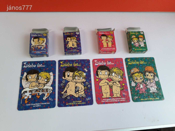 Eredeti Schmid Liebe ist... Mini-Puzzle csomag !! 4db együtt !! No.: 93280 ! 1970-es kiadás !!