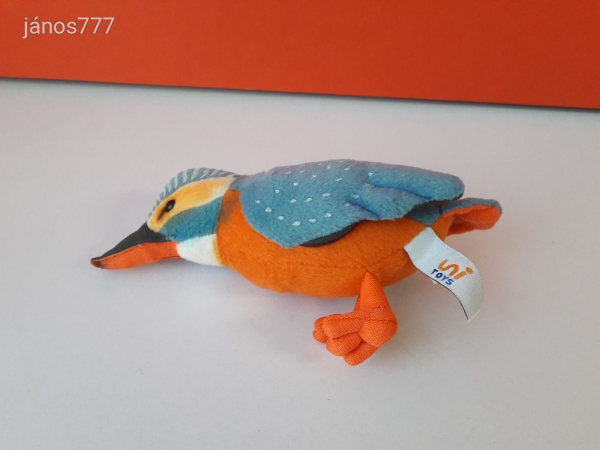 Eredeti Uni Toys JÉGMADÁR plüss 17 cm-es madár kabala figura ! EXTRA ! ÉLETHŰ !