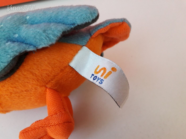 Eredeti Uni Toys JÉGMADÁR plüss 17 cm-es madár kabala figura ! EXTRA ! ÉLETHŰ !