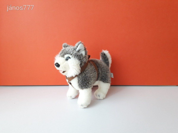Eredeti LEOSCO HUSKY kutya plüss 25 cm-es kutyus kabala figura !! EXTRA !! ÉLETHŰ !!