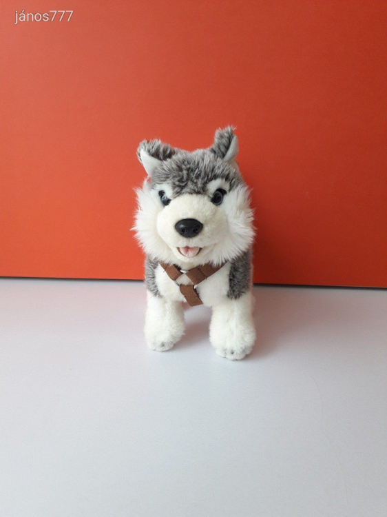 Eredeti LEOSCO HUSKY kutya plüss 25 cm-es kutyus kabala figura !! EXTRA !! ÉLETHŰ !!