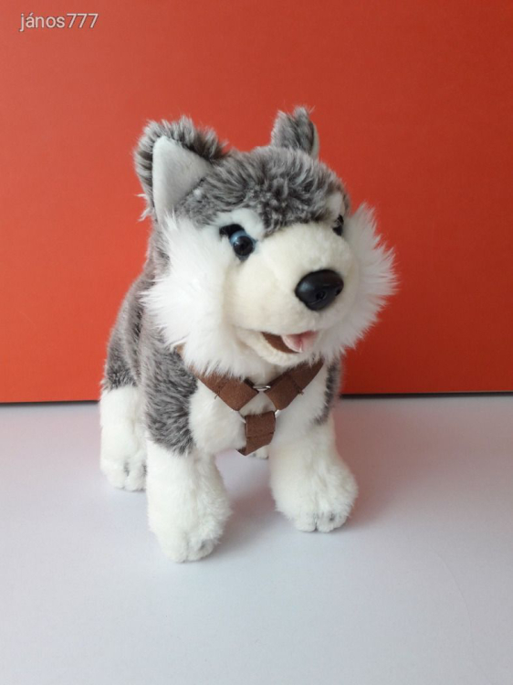 Eredeti LEOSCO HUSKY kutya plüss 25 cm-es kutyus kabala figura !! EXTRA !! ÉLETHŰ !!