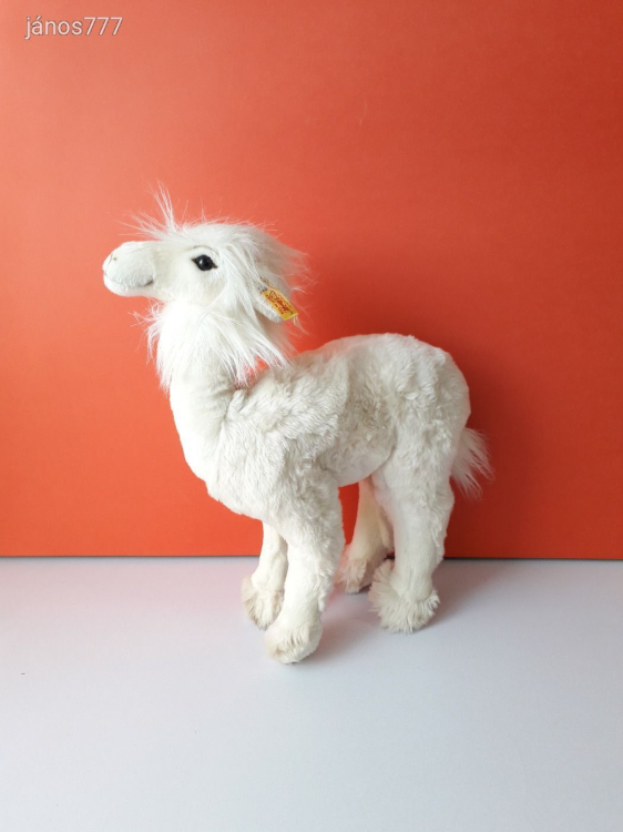 Eredeti Steiff LÁMA plüss kabala figura ! 38 cm-es plüssfigura Steiff Liam Lama ! EXTRA !
