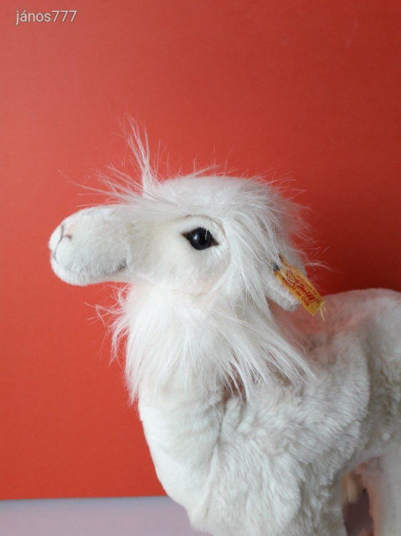 Eredeti Steiff LÁMA plüss kabala figura ! 38 cm-es plüssfigura Steiff Liam Lama ! EXTRA !