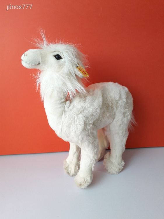 Eredeti Steiff LÁMA plüss kabala figura ! 38 cm-es plüssfigura Steiff Liam Lama ! EXTRA !