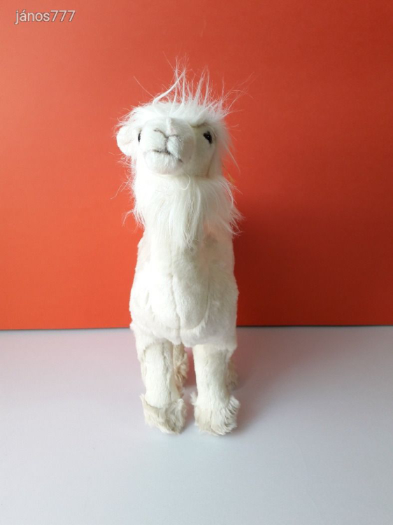 Eredeti Steiff LÁMA plüss kabala figura ! 38 cm-es plüssfigura Steiff Liam Lama ! EXTRA !