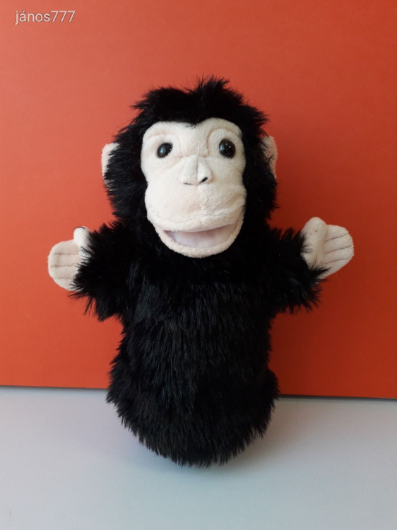 Eredeti Puppet Co CSIMPÁNZ majom plüss BÁB 26 cm-es ! EXTRA !! ÉLETHŰ !!