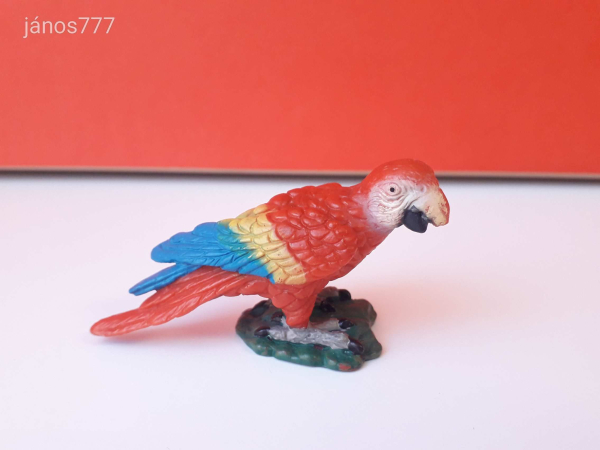 Eredeti Schleich Vörös Ara papagáj madár állatfigura !! 7x4cm ! 2000-es kiadás ! Schleich 14329