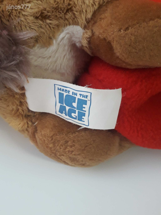 Eredeti ICE AGE Jégkorszak MOTKÁNY plüss ősmókus 20 cm-es kabala figura Télapó csizmával ! EXTRA