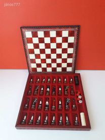 Eredeti Italfama Napoleon témájú fém sakkészlet ! Extra különleges, minőségi vintage készlet ! 219-R