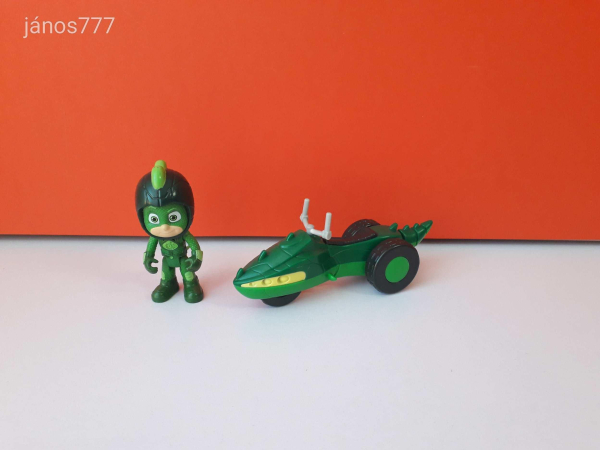 Eredeti Simba Just Play PJ Mask Pizsihősök Gekko figura járművel !!
