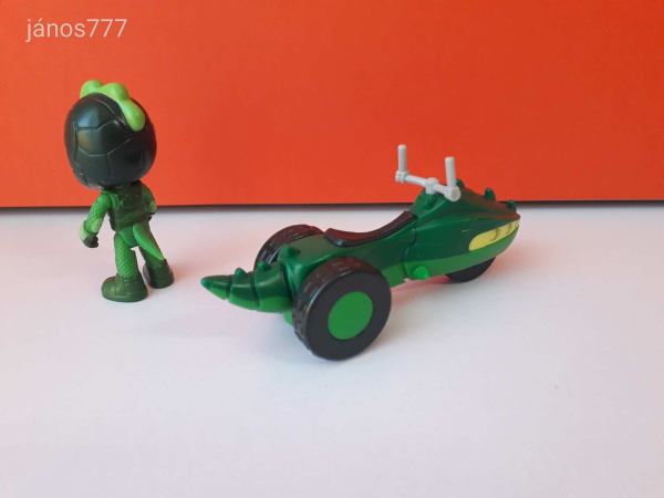 Eredeti Simba Just Play PJ Mask Pizsihősök Gekko figura járművel !!