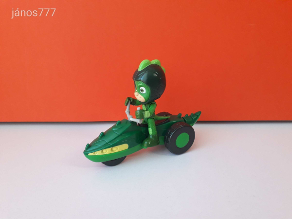 Eredeti Simba Just Play PJ Mask Pizsihősök Gekko figura járművel !!