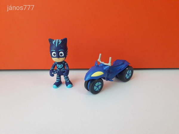 Eredeti Simba Just Play PJ Mask Pizsihősök Macska figura járművel !!