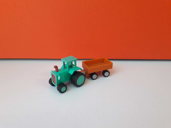 Eredeti Bob mester Bob the Builder mesefigura barátja Travis traktor fém jármű !! 11,5cm