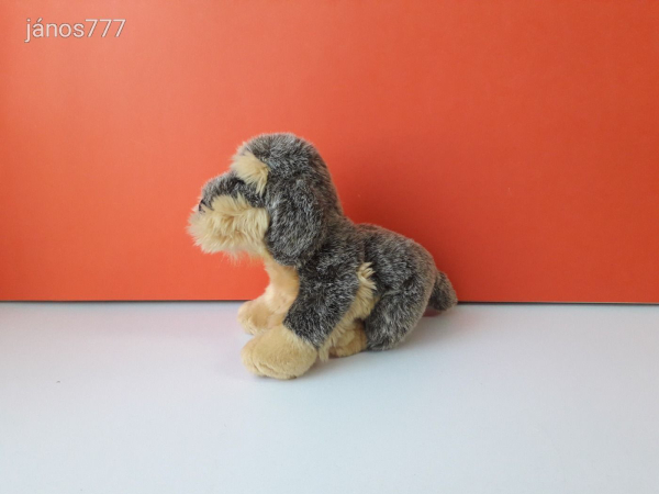 Szálkás szőrű TACSI Kutya DRÓTSZŐRŰ TACSKÓ plüss kutyus kabala figura 27 cm EXTRA ! ÉLETHŰ !!