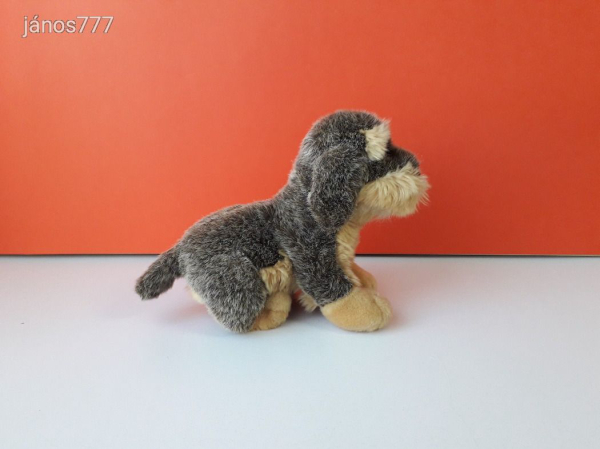 Szálkás szőrű TACSI Kutya DRÓTSZŐRŰ TACSKÓ plüss kutyus kabala figura 27 cm EXTRA ! ÉLETHŰ !!