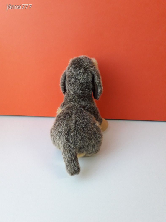 Szálkás szőrű TACSI Kutya DRÓTSZŐRŰ TACSKÓ plüss kutyus kabala figura 27 cm EXTRA ! ÉLETHŰ !!