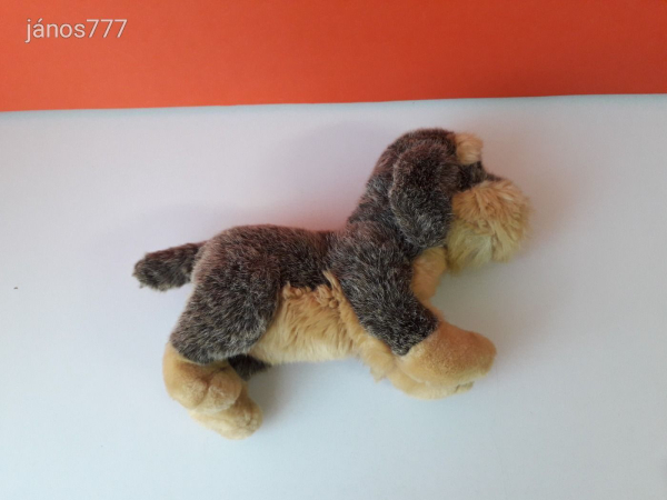 Szálkás szőrű TACSI Kutya DRÓTSZŐRŰ TACSKÓ plüss kutyus kabala figura 27 cm EXTRA ! ÉLETHŰ !!