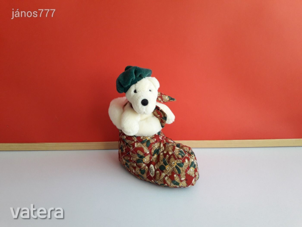 Eredeti NICI MACKÓ csizmában maci plüss kabala figura ! 19 cm-es medve !  EXTRA ! NICI plüssfigura !