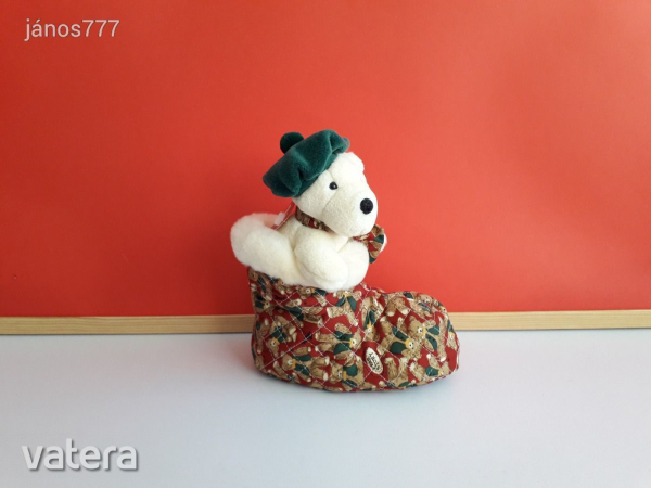 Eredeti NICI MACKÓ csizmában maci plüss kabala figura ! 19 cm-es medve !  EXTRA ! NICI plüssfigura !