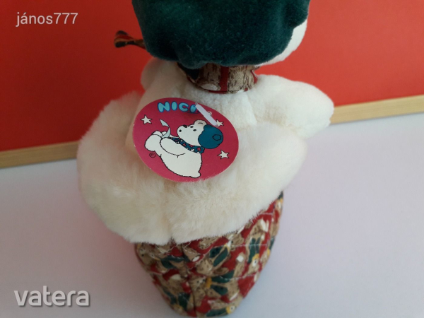 Eredeti NICI MACKÓ csizmában maci plüss kabala figura ! 19 cm-es medve !  EXTRA ! NICI plüssfigura !