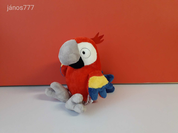 Eredeti NICI PAPAGÁJ madár plüss 25 cm-es kabala figura EXTRA ! Hangot adó !