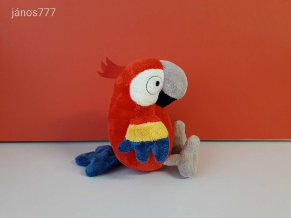 Eredeti NICI PAPAGÁJ madár plüss 25 cm-es kabala figura EXTRA ! Hangot adó !