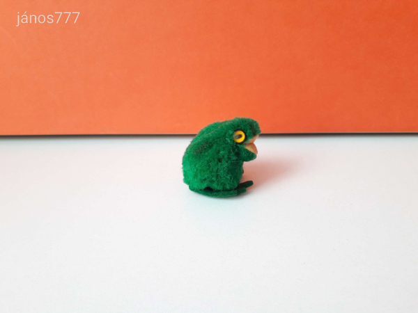 Eredeti STEIFF BÉKA antik vintage MINI kabala figura Breki 1960-as évek Steiff Pompom Frog 7180/05