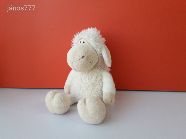Eredeti NICI BÁRÁNY plüss bari kabala figura 38 cm-es FEHÉR BÁRÁNY plüssfigura !! EXTRA !!!