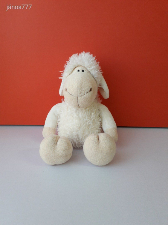 Eredeti NICI BÁRÁNY plüss bari kabala figura 38 cm-es FEHÉR BÁRÁNY plüssfigura !! EXTRA !!!