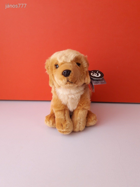 Eredeti Living Nature GOLDEN RETRIEVER kutya plüss kölyök kutyus kabala figura 26 cm-es ! ÉLETHŰ !