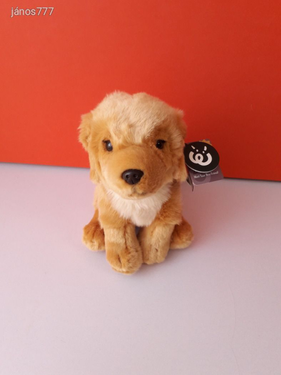 Eredeti Living Nature GOLDEN RETRIEVER kutya plüss kölyök kutyus kabala figura 26 cm-es ! ÉLETHŰ !