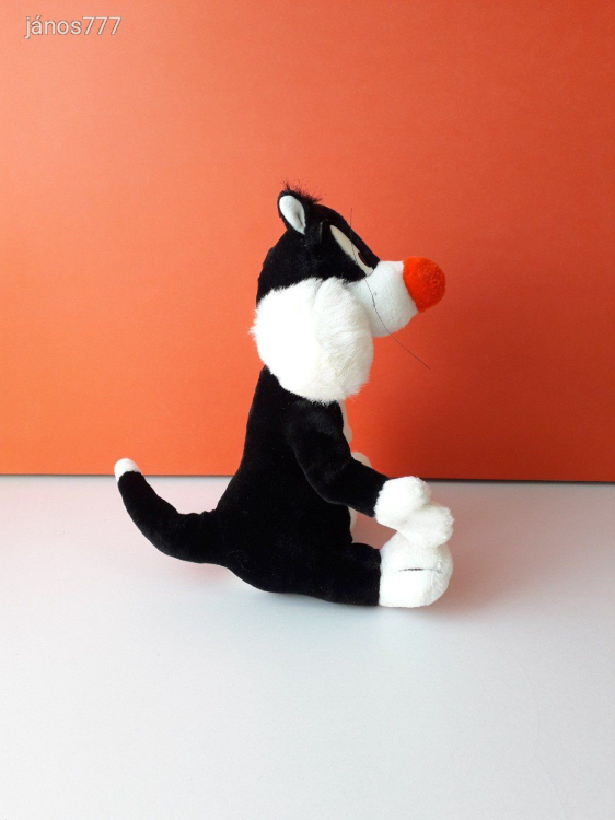 Eredeti LOONEY TUNES Sylvester macska plüss cica 30cm kabala figura Bolondos Dallamok mese szereplő