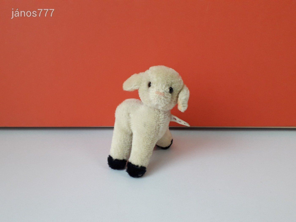 BÁRÁNY régi ANTIK plüss 10 cm-es BARI kabala figura !! EXTRA !!!