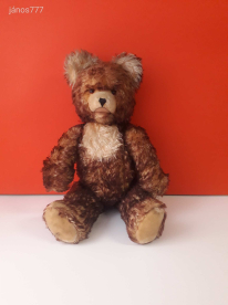 Vintage mackó medve régi kabala figura óriás 54 cm-es Síró maci  ! EXTRA !