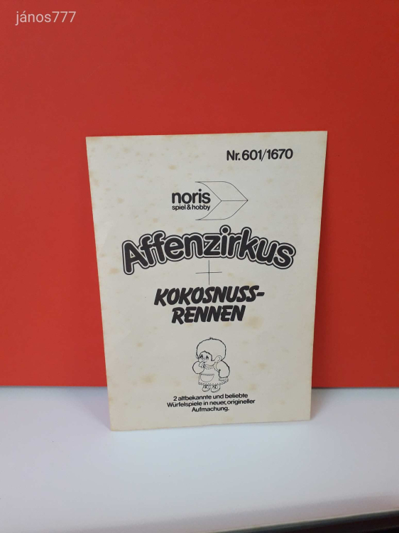 Eredeti Noris Affenzirkus társasjáték !! '80-as évek kiadás !!