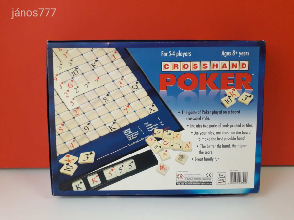 Eredeti Paul Lamond Games Crosshand Poker társasjáték !! 2005-ös kiadás !! Poker Scrabble