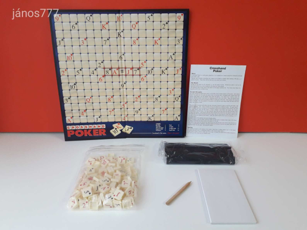 Eredeti Paul Lamond Games Crosshand Poker társasjáték !! 2005-ös kiadás !! Poker Scrabble