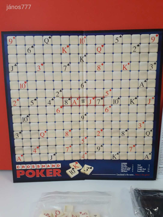 Eredeti Paul Lamond Games Crosshand Poker társasjáték !! 2005-ös kiadás !! Poker Scrabble