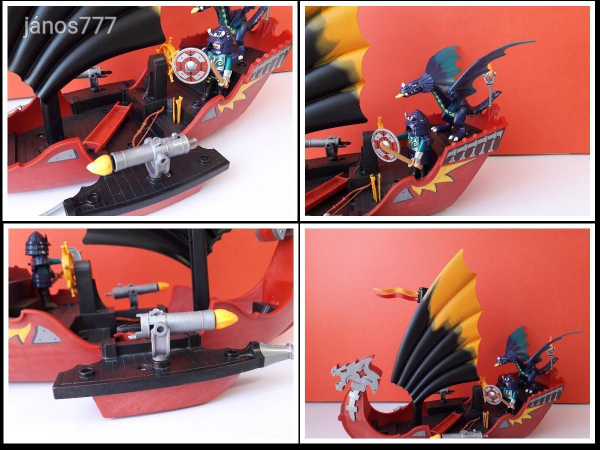 Eredeti Playmobil Harci sárkányhajó készlet nagy sárkánnyal !! Playmobil 5481