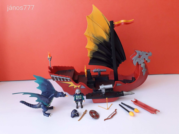 Eredeti Playmobil Harci sárkányhajó készlet nagy sárkánnyal !! Playmobil 5481