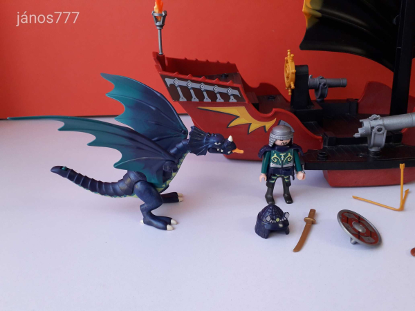 Eredeti Playmobil Harci sárkányhajó készlet nagy sárkánnyal !! Playmobil 5481