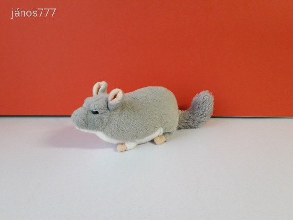 Csincsilla plüss rágcsáló 30 cm-es kabala figura !!! EXTRA !! ÉLETHŰ !!