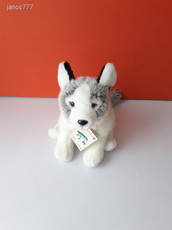 Eredeti WWF HUSKY kutya plüss 33 cm-es kutyus kabala figura !! EXTRA !! ÉLETHŰ !!