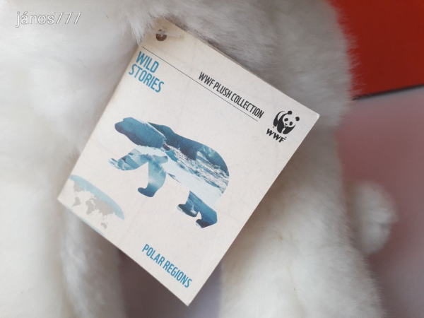 Eredeti WWF HUSKY kutya plüss 33 cm-es kutyus kabala figura !! EXTRA !! ÉLETHŰ !!