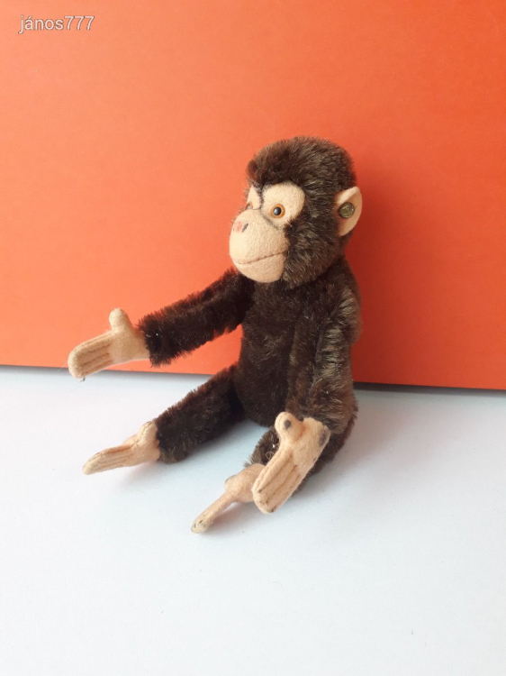 Eredeti STEIFF majom plüss kabala figura 17 cm-es csimpánz maki ! EXTRA !