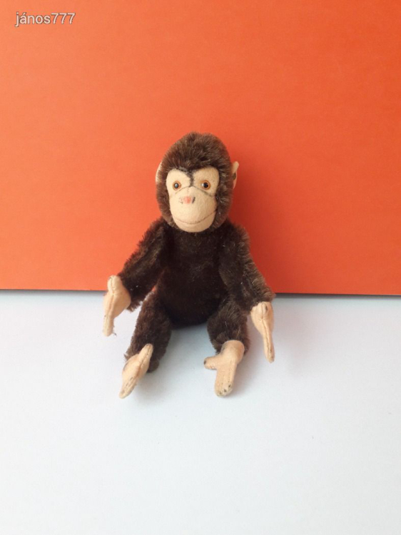 Eredeti STEIFF majom plüss kabala figura 17 cm-es csimpánz maki ! EXTRA !
