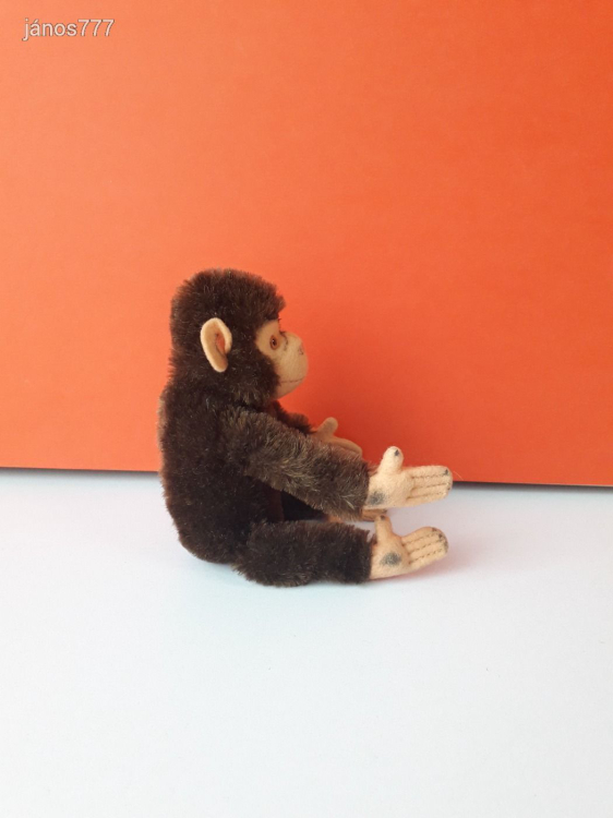 Eredeti STEIFF majom plüss kabala figura 17 cm-es csimpánz maki ! EXTRA !