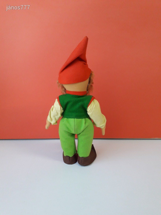 Eredeti STEIFF LUCKI törpe antik MANÓ 30 cm-es öreg apó kabala figura ! Címkés ! EXTRA !!